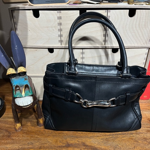 Coach Handbags - SOLD Coach Hampton Tassel tote in black leather